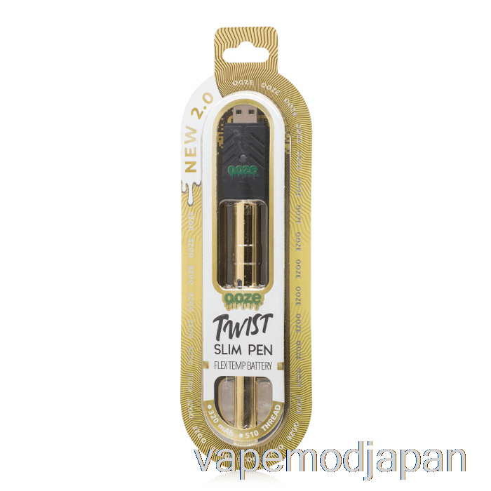 VAPE MOD OOZE スリム ツイスト ペン 2.0 フレックス テンプ バッテリー ラッキー ゴールド